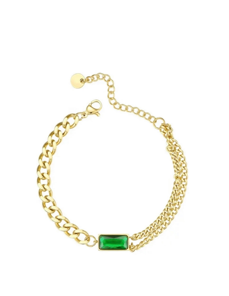 Emerald Chain Bracelet