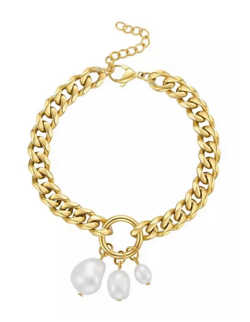Pearl Charm Chain Bracelet