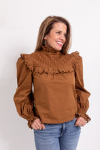Load image into Gallery viewer, Caramel Eyelet Top
