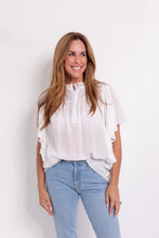 Load image into Gallery viewer, Camille Voile Blouse in Off White
