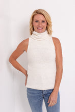 Load image into Gallery viewer, Sleeveless Ivory Turtleneck Sweater
