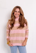 Load image into Gallery viewer, Upstate Sweater Tunic in Rosehip Stripe
