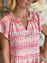 Load image into Gallery viewer, Pink Dotty Tiered Dress
