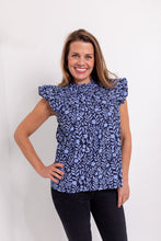 Load image into Gallery viewer, Flutter Sleeve Top in Floral Vine

