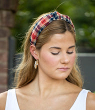 Load image into Gallery viewer, Plaid Top Knot Headband
