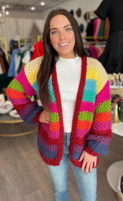 Lolly Cardigan in Rainbow