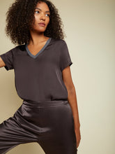 Load image into Gallery viewer, June Sateen V Neck in Metal

