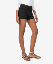 Load image into Gallery viewer, Jane High Rise Fray Hem Short in Black
