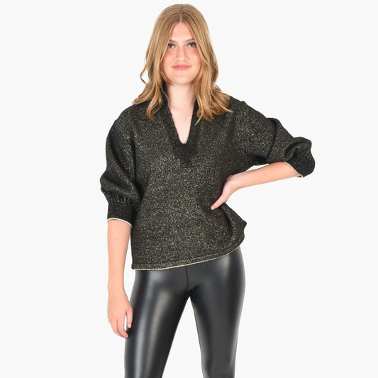 Lolli Sweater in Metallic Gold
