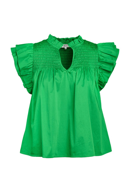 Layla Top in Bright Fern