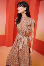Load image into Gallery viewer, Scarlett Dress in Camel Kaleidoscope
