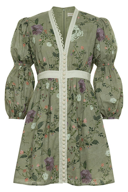 Octavia Dress in Mint Floral