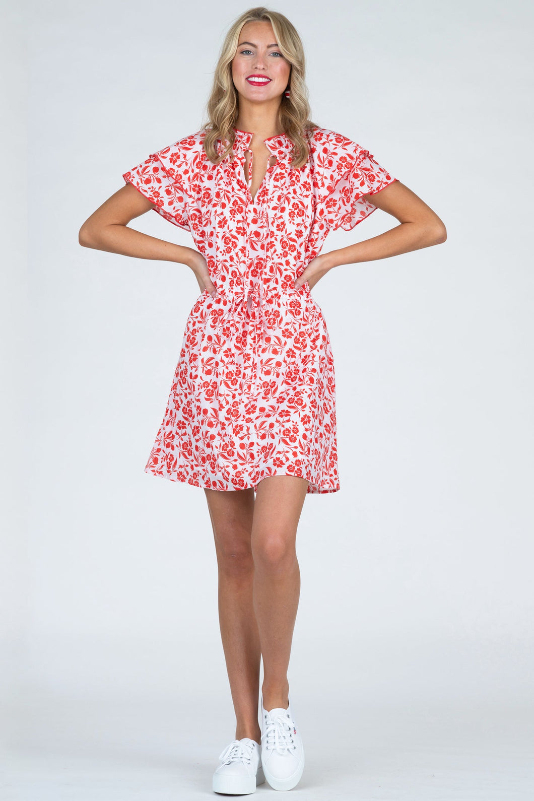 Tinsley Dress in Picnic Floral Cherry