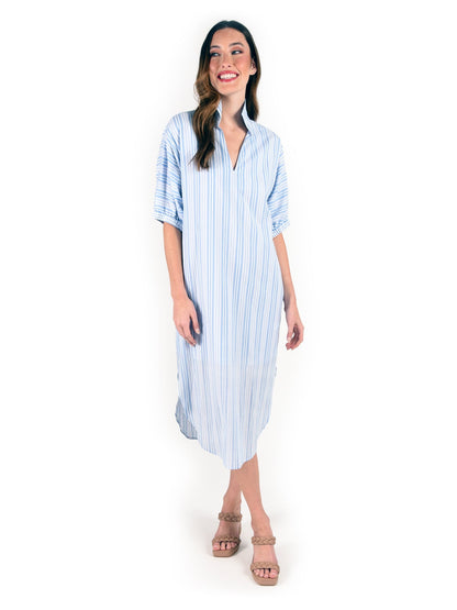 Poppy Caftan in Santorini Stripe