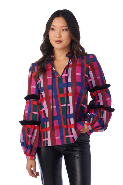 Rhodes Blouse in Plaid Please