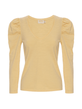Load image into Gallery viewer, Saige V Neck Top in Buttercream
