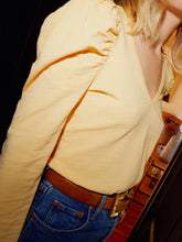 Load image into Gallery viewer, Saige V Neck Top in Buttercream
