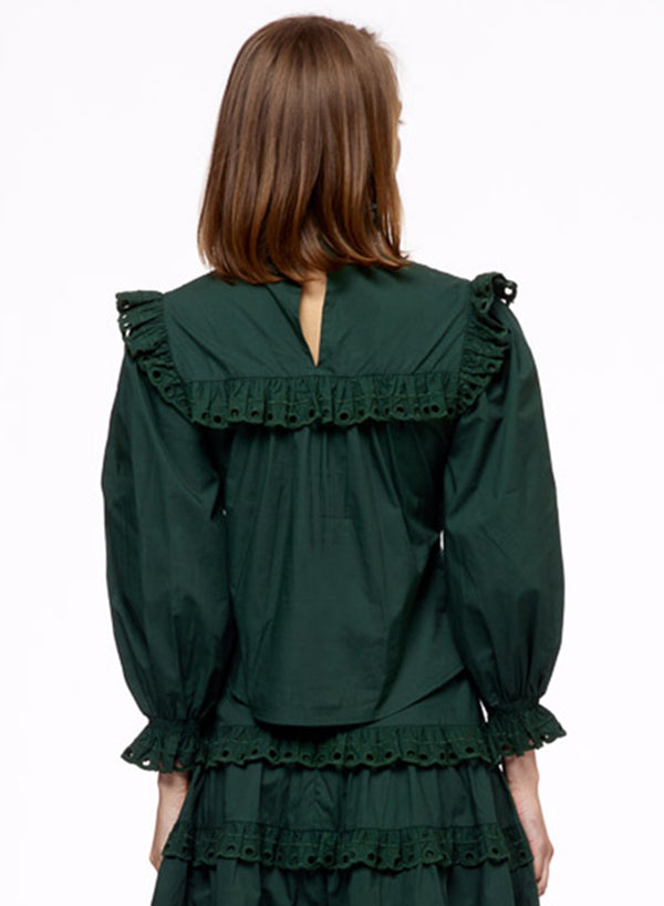Forest Eyelet Top
