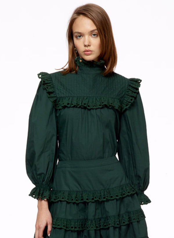 Forest Eyelet Top