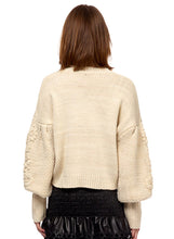 Load image into Gallery viewer, Ivory Chunky Embroidered Floral Sweater
