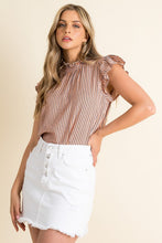 Load image into Gallery viewer, Stripe Flutter Sleeve Top
