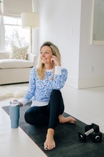 Load image into Gallery viewer, Terry Puff Sleeve Sweatshirt in Vine Print
