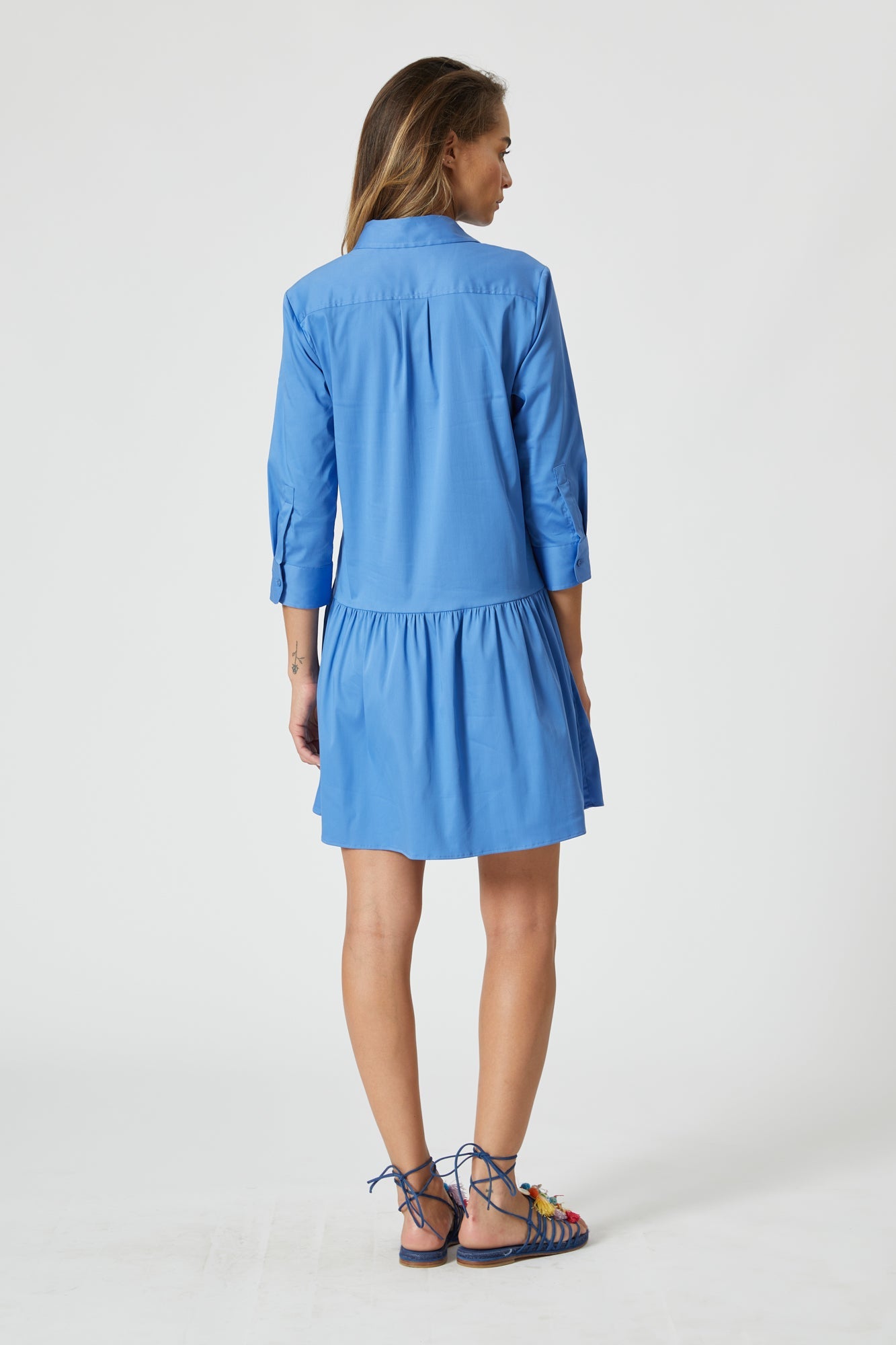 The Drop Waist Dress in Sapphire Blue