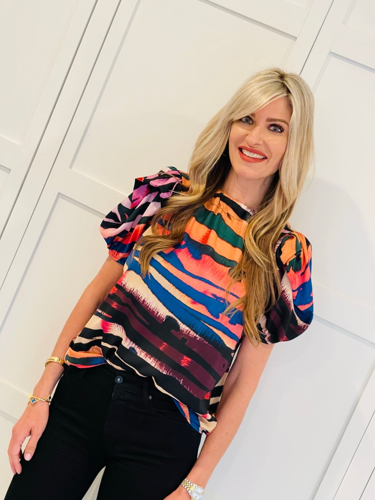 Kayla Top in Multi Print