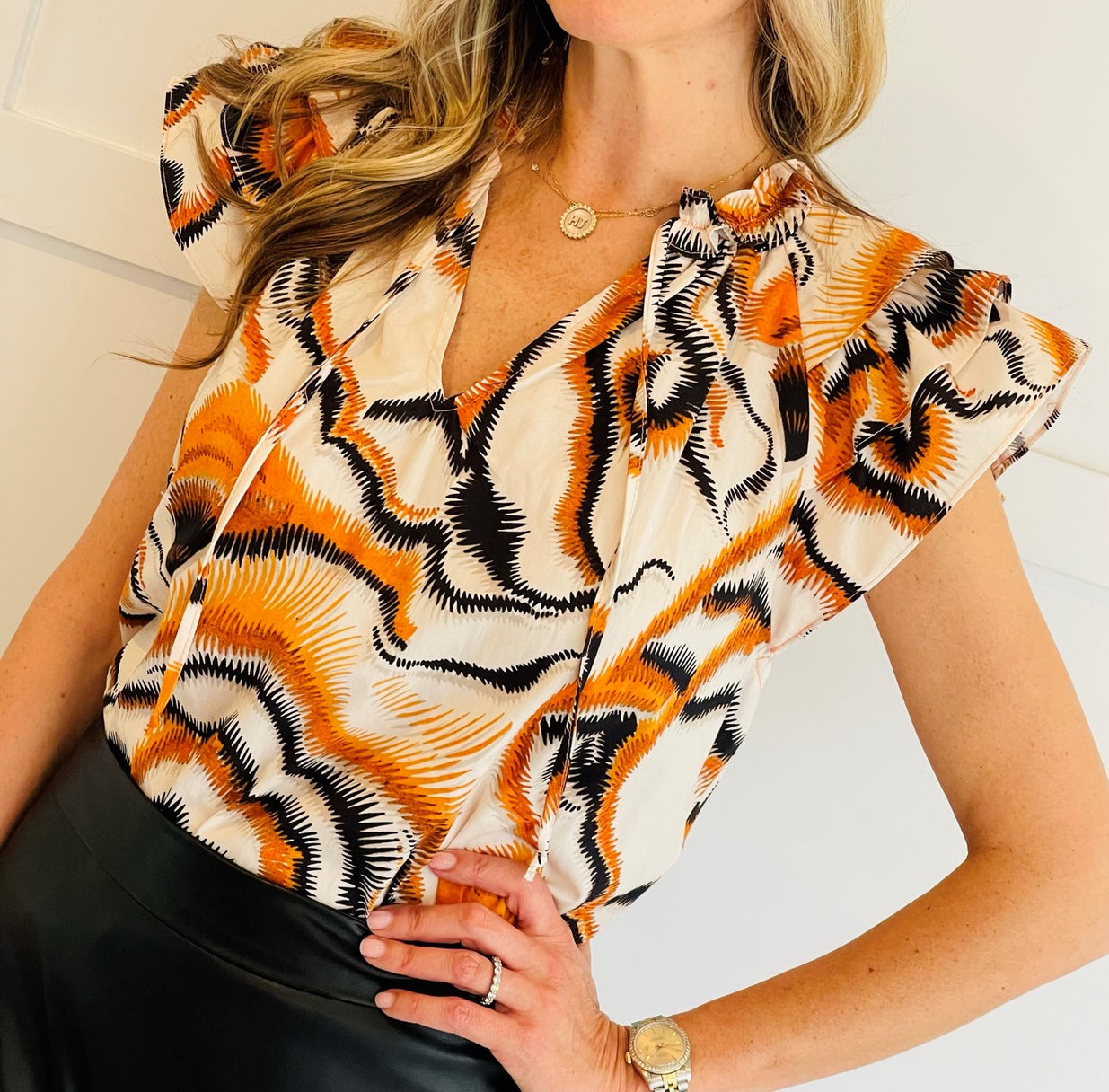 Marie Top in Choclate/Rust