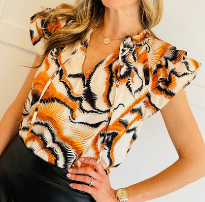 Marie Top in Choclate/Rust