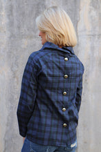 Load image into Gallery viewer, LS Cowl Neck Top in Black Watch Plaid
