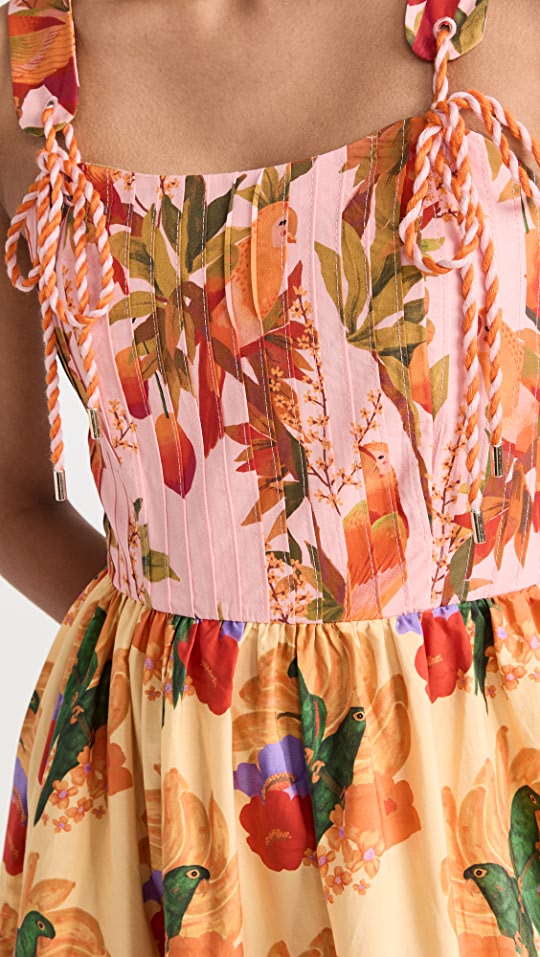 Mixed Warm Prints Maxi Dress