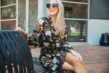 Load image into Gallery viewer, Black Floral Mini Dress
