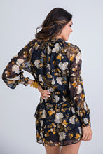 Load image into Gallery viewer, Black Floral Mini Dress
