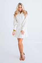Load image into Gallery viewer, Eyelet Button Shirt Dress
