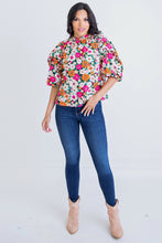 Load image into Gallery viewer, Fall Floral Puff Sleeve Top
