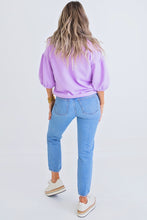 Load image into Gallery viewer, Lavender Puff Sleeve Sweatshirt
