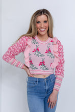 Load image into Gallery viewer, Pink Heart Ruffle Sweater
