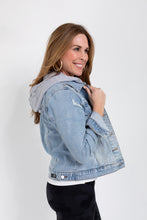 Load image into Gallery viewer, Denim Jacket w/Removable Hoodie
