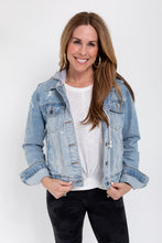 Load image into Gallery viewer, Denim Jacket w/Removable Hoodie
