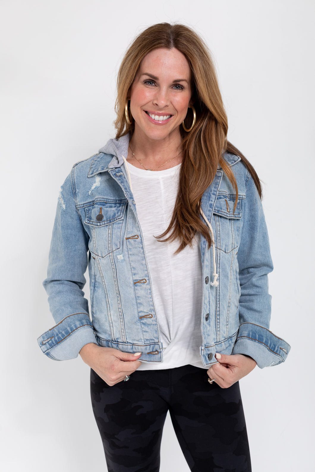Denim Jacket w/Removable Hoodie