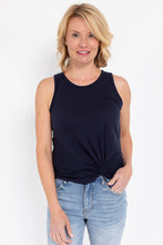 Load image into Gallery viewer, Sleeveless Twist Tank in Ink
