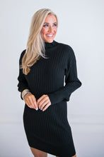 Load image into Gallery viewer, Black Sweater Dress
