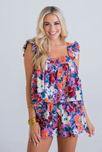 Load image into Gallery viewer, Multi Floral Ruffle Tank
