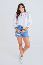 Load image into Gallery viewer, Floral Collar Button Up
