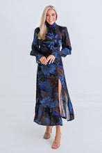 Load image into Gallery viewer, Floral Smock Neck Midi Dress
