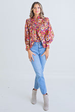 Load image into Gallery viewer, Multi Floral Pleat Top
