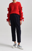 Load image into Gallery viewer, Red Cable Sweater w/Bows
