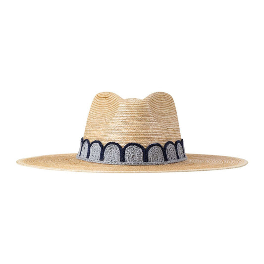 FINAL SALE Marina Grey and Navy Palm Hat