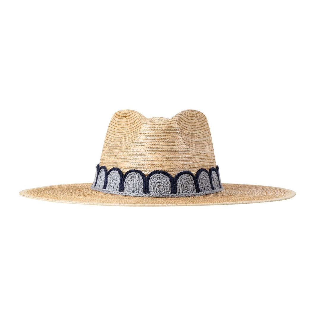 Marina Grey and Navy Palm Hat